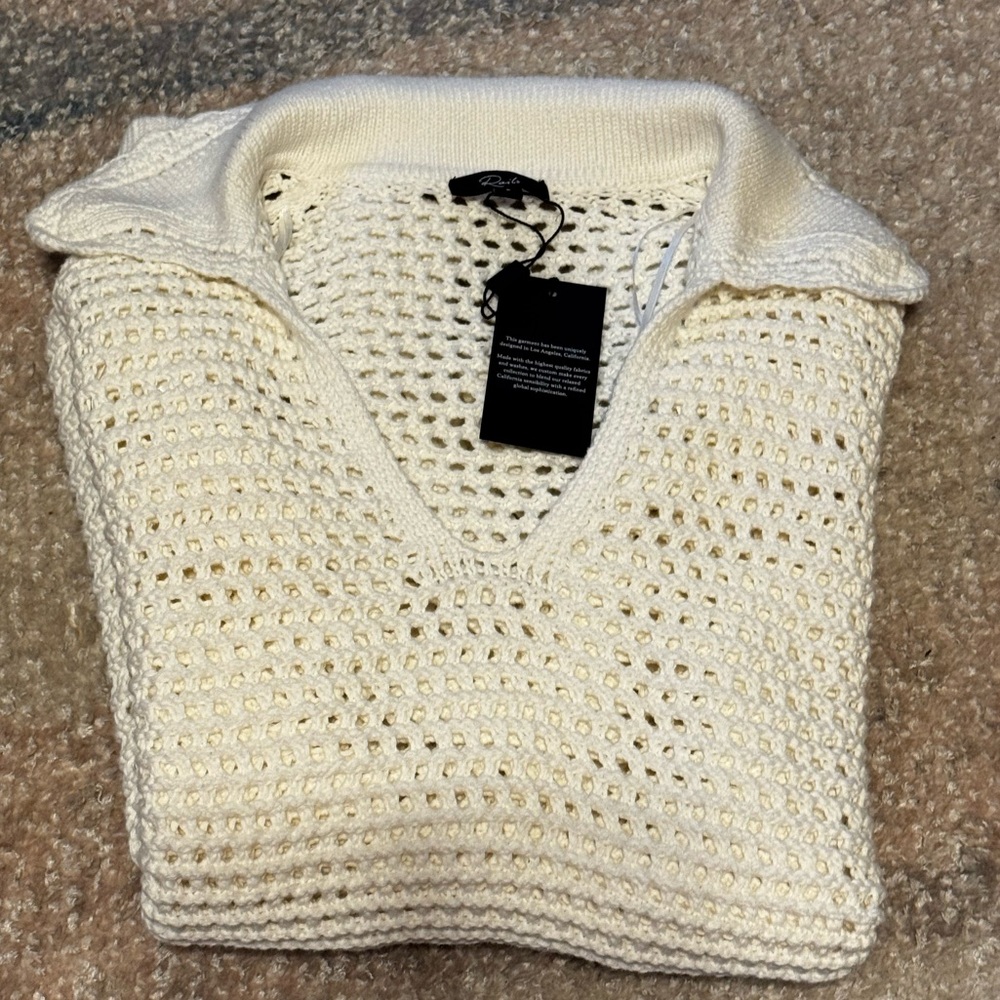 NEW Rails Louise Cotton Sweater in Ivory Coast - Picture 8 of 11